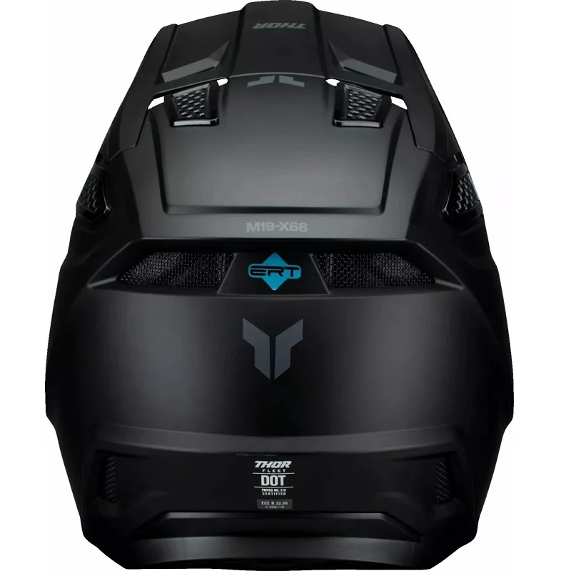 Capacete THOR FLEET BLACKOUT MATTE BLACK 2025 - Image 3