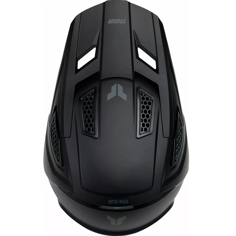 Capacete THOR FLEET BLACKOUT MATTE BLACK 2025 - Image 5