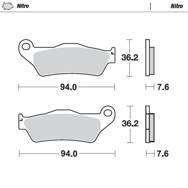 Pastilhas Travão Frente MOTO-MASTER OFFROAD NITRO KTM LC2 125 96-99 - Image 3