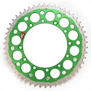 Cremalheira Mista RENTHAL TWINRING KAWASAKI KX/KDX/KLX/KX-F/KX-X ..-25 Verde (ver modelos)