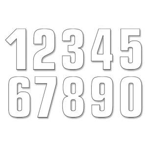 Kit de Números Autocolantes BLACKBIRD RACING TWO SERIES NUMBER #0-9 Branco