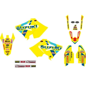 Kit de autocolantes e capa de assento BLACKBIRD para Kit POLISPORT RESTYLING SUZUKI RM 125/250 01-08