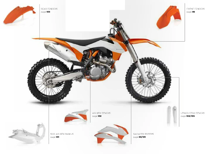 Kit de Plásticos ACERBIS FULL KIT KTM EXC/EXC-F 14-15 cor original 2015 - Image 3