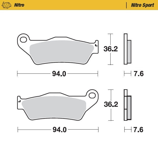 Pastilhas Travão Frente MOTO-MASTER OFFROAD NITRO SPORT TM 85/125/144/250/300/450/530 (ver modelos) - Image 3