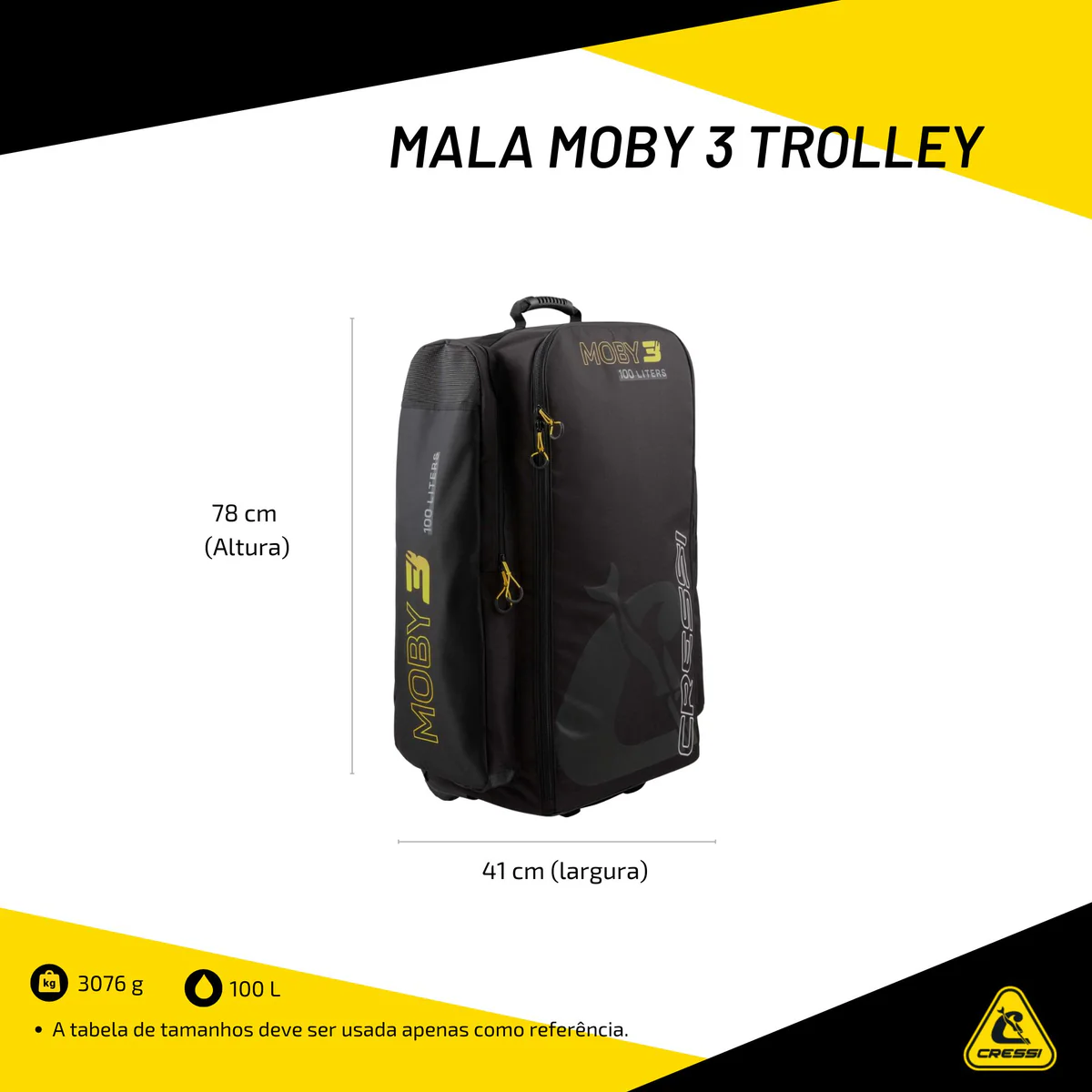 Mala Cressi Moby 3 Trolley - Image 4