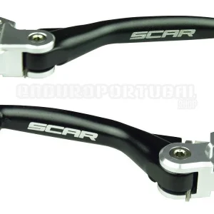 Par Manetes Articuladas SCAR KAWASAKI KX 125 06-08, KX 250 05-08, KX 250F 05-12, KX 450F 06-12 Preto