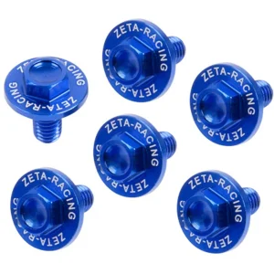 Kit Parafusos Alumínio ZETA para Protecção de Forquilha YAMAHA YZ 65 18-23, YZ 85 19-23, YZ 125/250 08-23, YZ 250F/450F 08-23 Azul