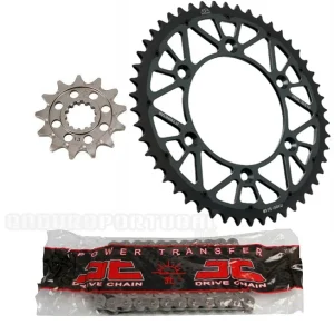 Kit Transmissão Completo Cremalheira Mista Cinza JT TWINSTAR KTM EXC 125/150/200/250/300 90-26 (118 elos)