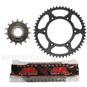 Kit Transmissão Completo Aço JT HONDA CRF 1000L AFRICA TWIN 16-20, CRF 1100L AFRICA TWIN 20-26 (124 elos)