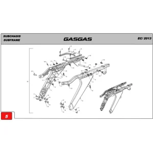 Sub-chassis Lateral Esquerdo GAS GAS EC 12-13 (Ref. 02)